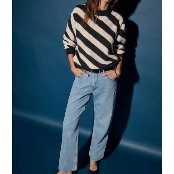 NEW NATION LTD fabienne sweater in parchment regatta stripe - Picture 2 of 3